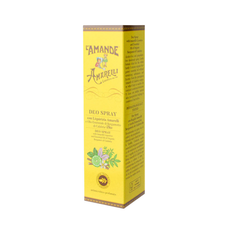 L'amande Deodorante spray con Liquirizia Amarelli e Olio Essenziale di Bergamotto di Calabria Bio Online