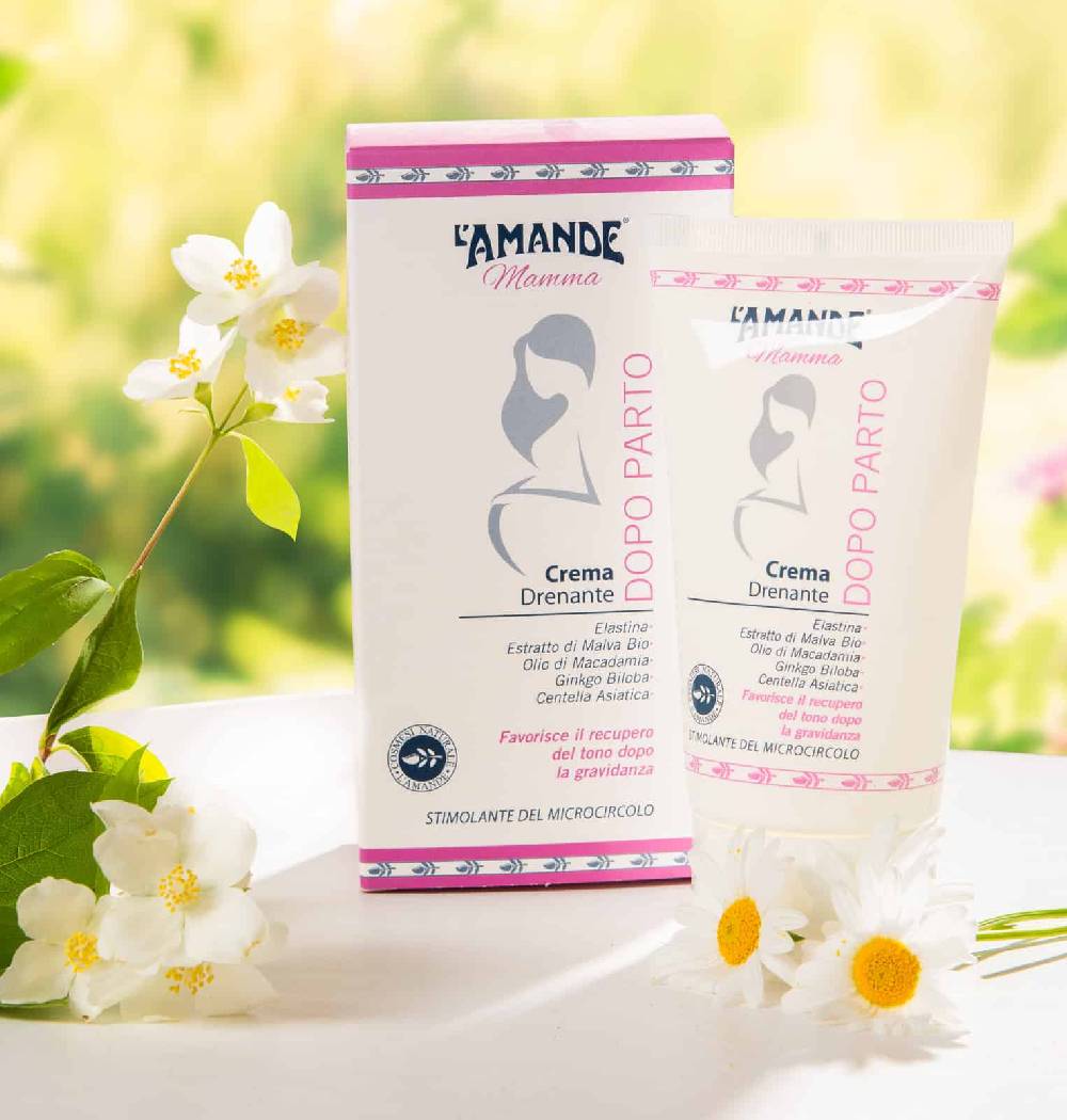 L'amande Crema drenante dopo parto Mamma Ultimi tre giorni