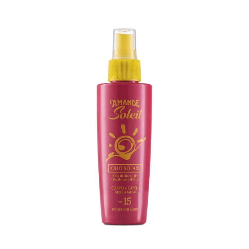 L'amande Olio solare corpo capelli SPF 15 Soleil Duty-free