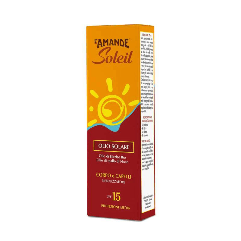 L'amande Olio solare corpo capelli SPF 15 Soleil Duty-free
