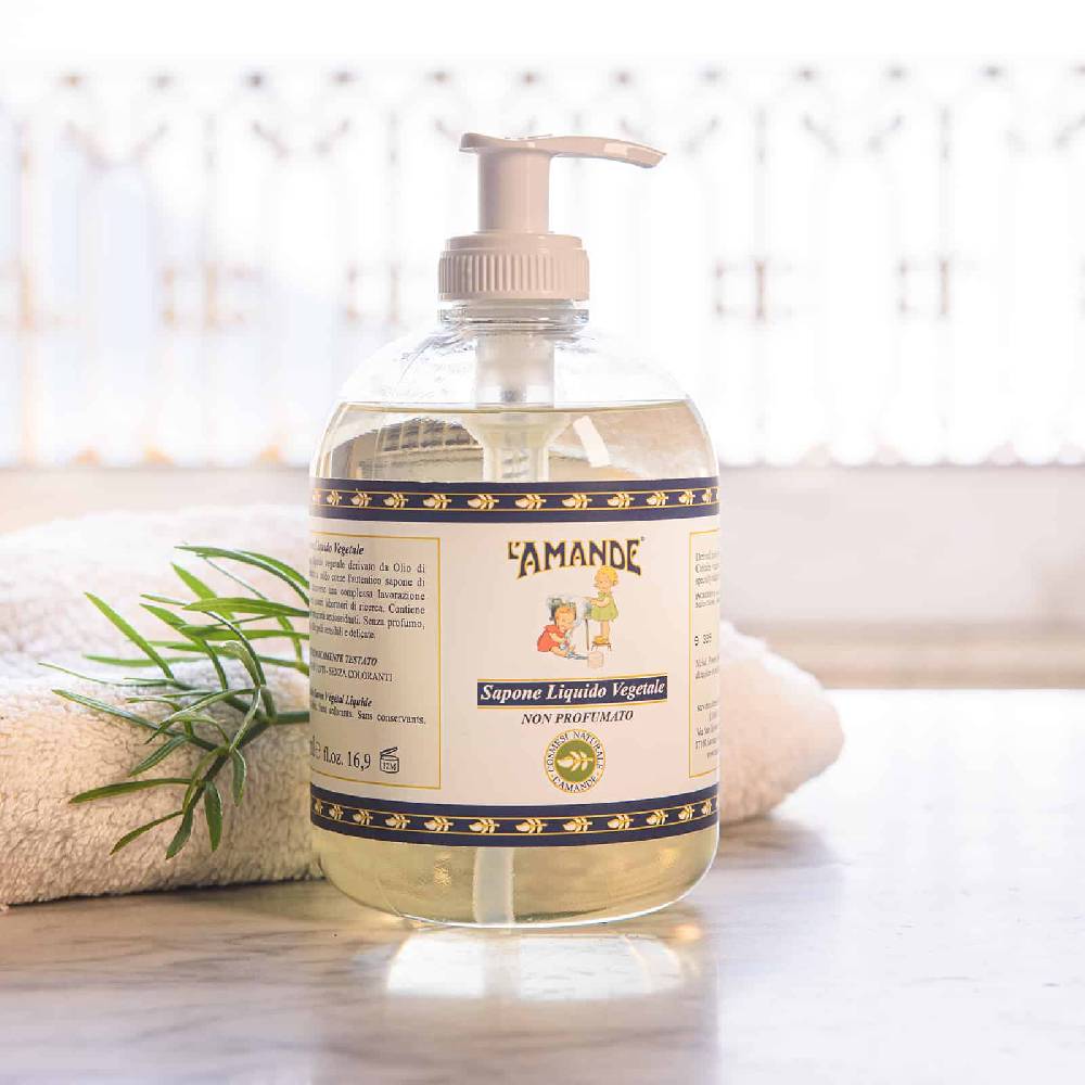L'amande Sapone liquido vegetale non profumato Soddisfazione Garantita