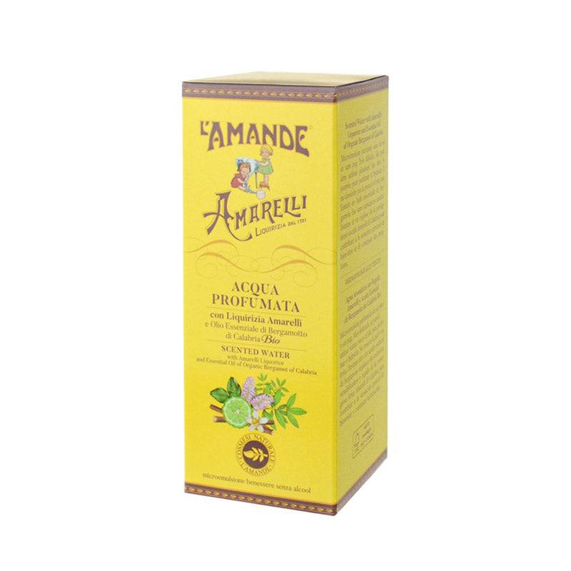 L'amande Acqua profumata con Liquirizia Amarelli e Olio Essenziale di Bergamotto di Calabria Bio Offerta Pasqua