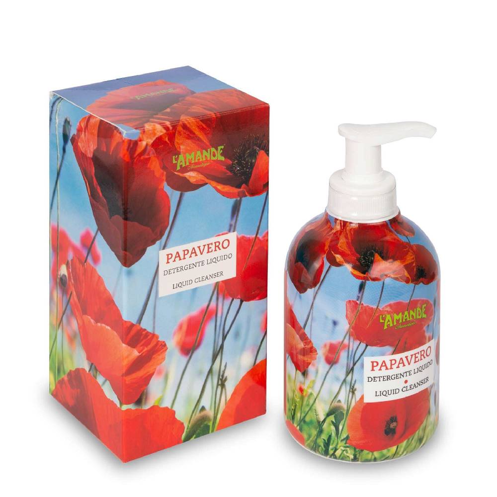 L'amande Detergente Liquido mani e corpo Papavero Sconto