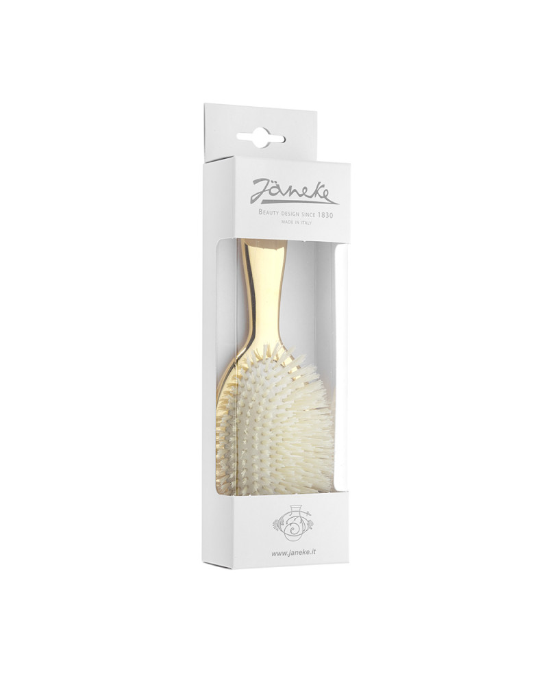 Janeke Spazzola da borsetta con setole e rinforzo nylon, colorazione argento - cod. CRSP24M Offerte stagionali