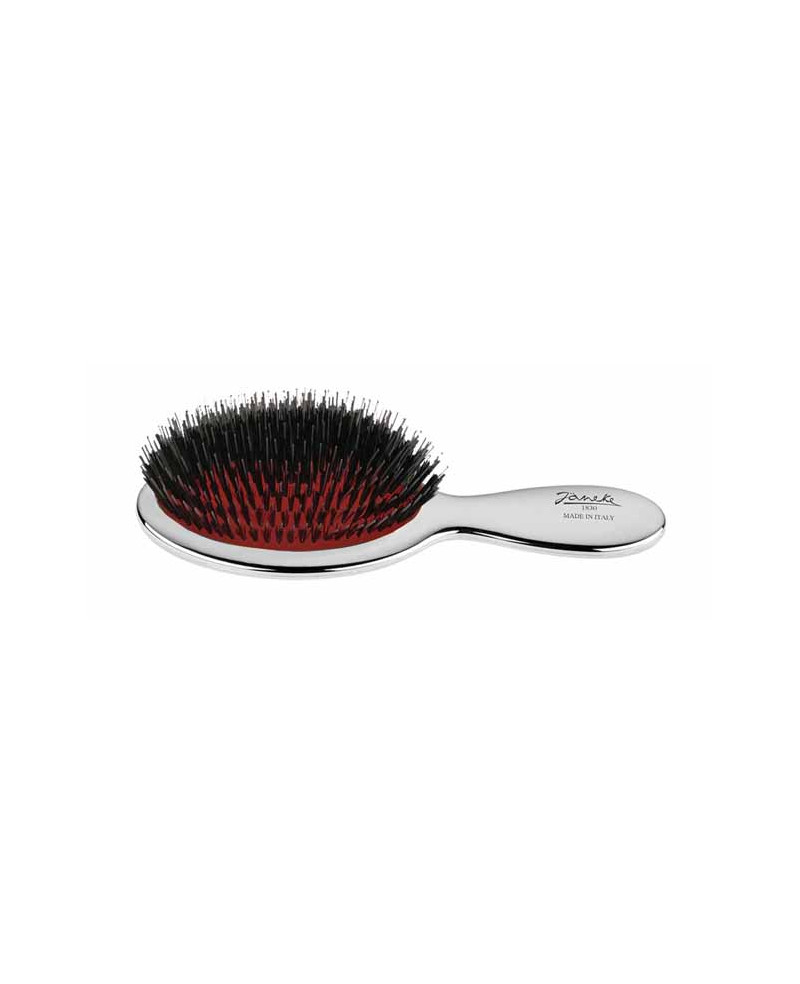 Janeke Spazzola da borsetta con setole e rinforzo nylon, colorazione argento - cod. CRSP24M Offerte stagionali