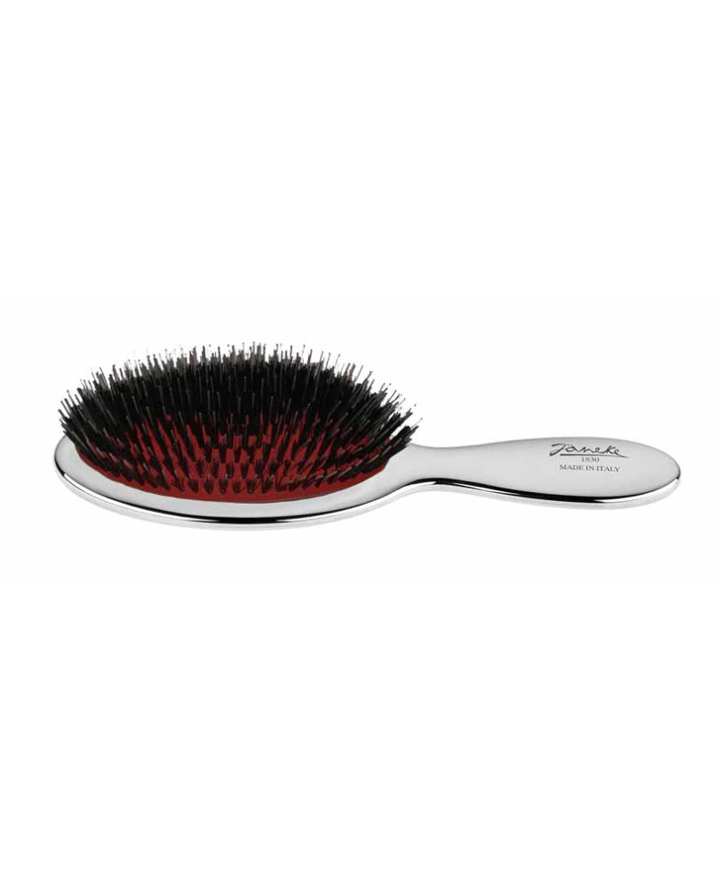 Janeke Spazzola piccola con setole e rinforzo nylon, colorazione argento - cod. CRSP21M Comprane uno, ottenene uno gratis