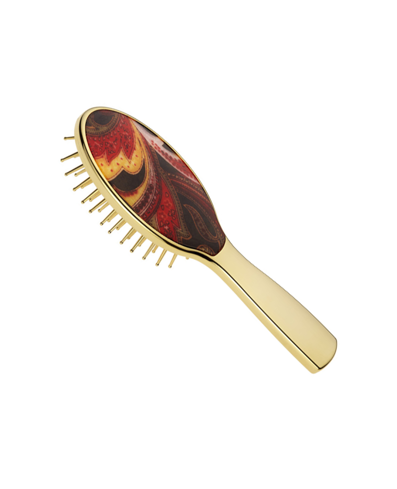 Janeke Spazzola piccola dorata con inserto kashmir - cod. AUSP231G KAS Latest stili