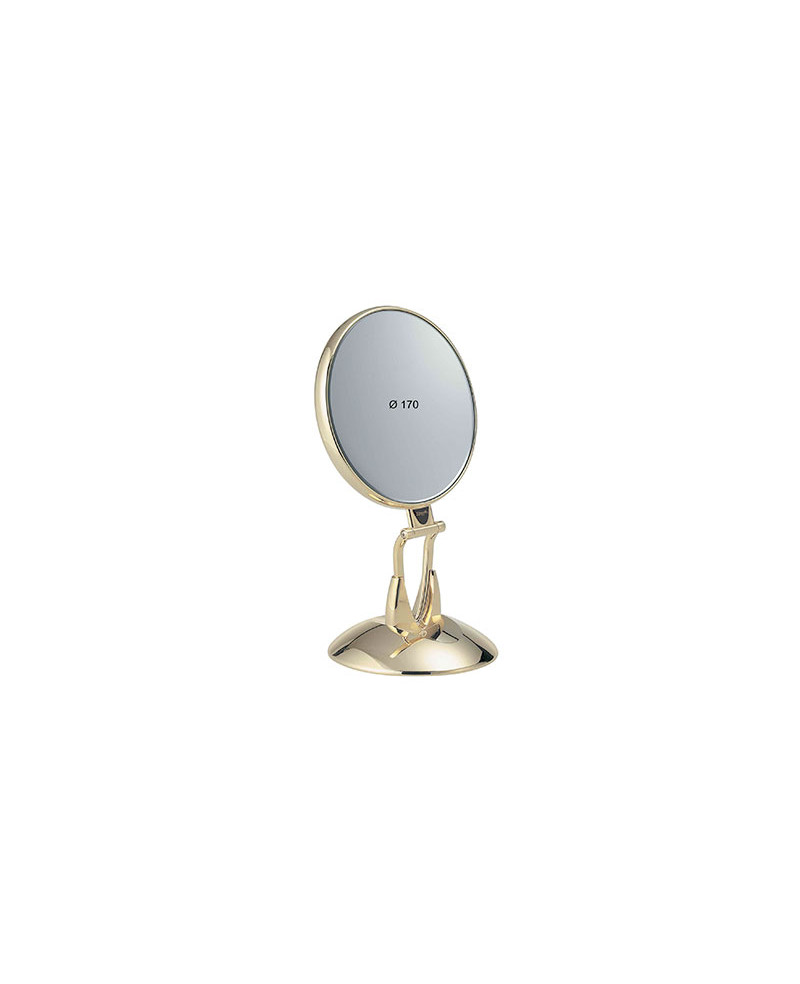 Janeke Specchio da tavolo oro, con supporto, ingrandimento x3, diametro 17cm - cod. AU447.3 SU Limitato a 3 giorni