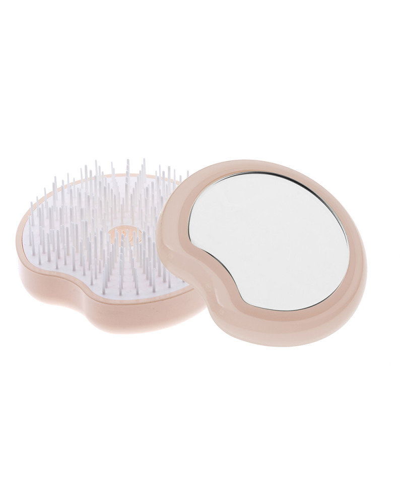 Janeke Spazzola Pomme Brush, compatta ed ergonomica con impugnatura palmare e specchio diametro 84, colore arancione - cod. 93SP228 ARA Esporta salva