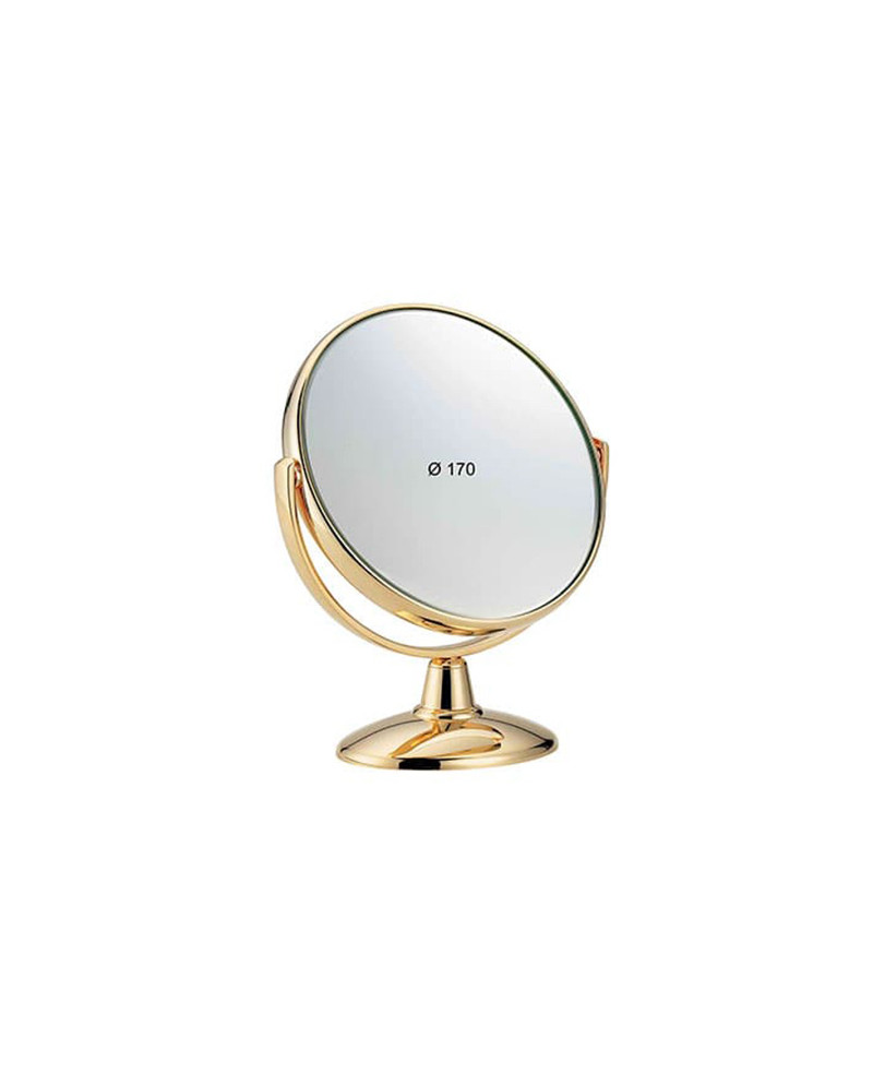 Janeke Specchio dorato da tavolo con ingrandimento x3, diametro 17 cm - cod. AU496.3 In Vendita