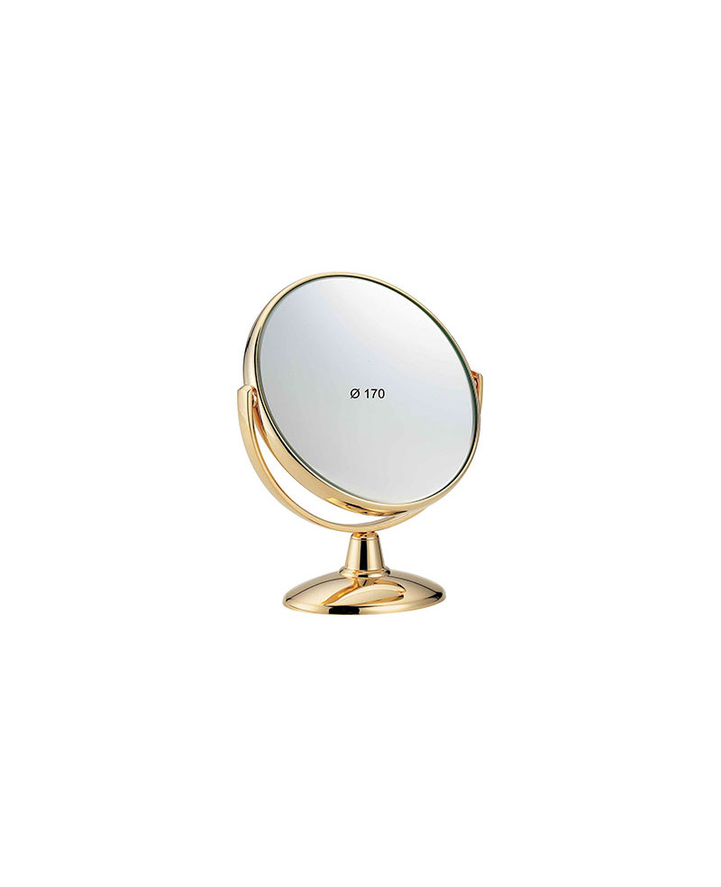 Janeke Specchio dorato da tavolo con ingrandimento x3, diametro 17 cm - cod. AU496.3 In Vendita