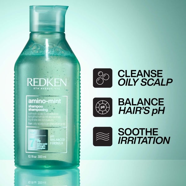 Redken Redken Amino Mint Scalp Cleansing for Greasy Hair Shampoo and All Soft Hydrating Care Conditioner Bundle Offerta temporanea