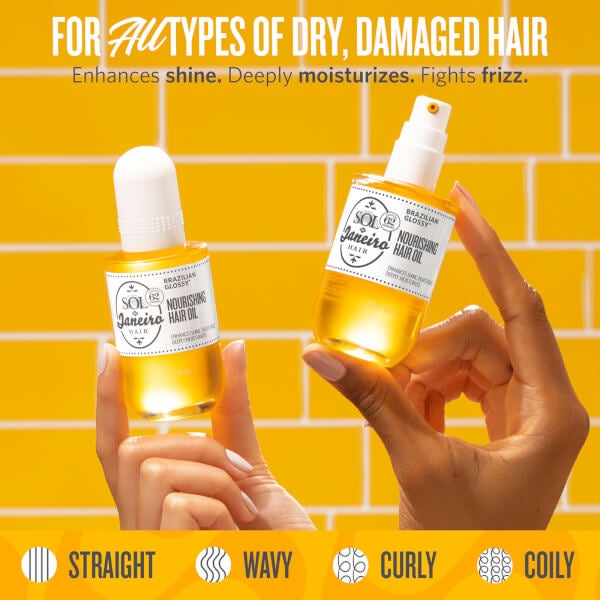 Sol de Janeiro Sol de Janeiro Brazilian Glossy Nourishing Anti-Frizz Hair Oil 58ml Grande vendita