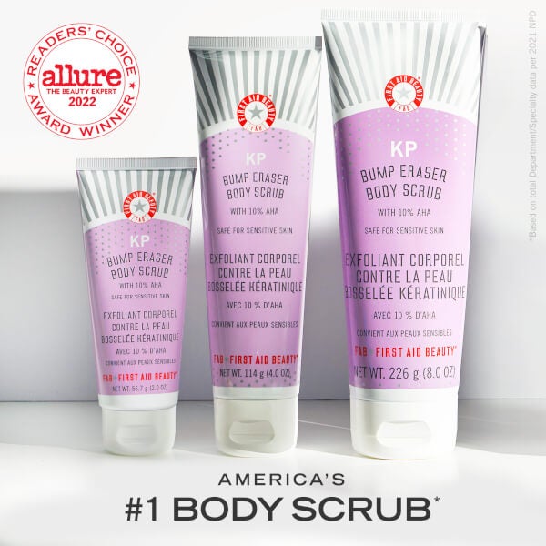 First Aid Beauty First Aid Beauty KP Bump Eraser Body Scrub con 10% AHA 226ml Offerte speciali