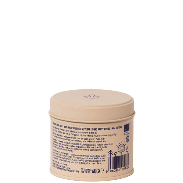 DIRTEA DIRTEA Lion's Mane Powder - The Focus Mushroom 60g Vendita Calda