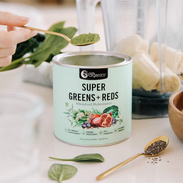 Nutra Organics Nutra Organics Super Greens and Reds 300g Nuova