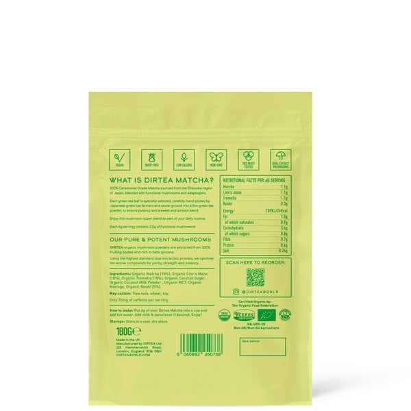 DIRTEA DIRTEA Matcha Super Blend 180g Spedizione gratuita