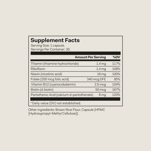 The Nue Co. The Nue Co. Vitamin B Supplement To Improve Energy (30 Capsules) Offerta Pasqua