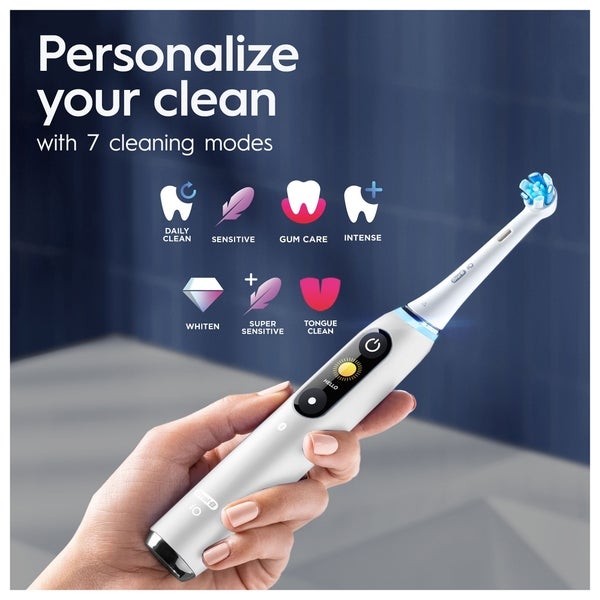 Oral B Oral B iO9 White Alabaster Electric Toothbrush with Charging Travel Case Economico