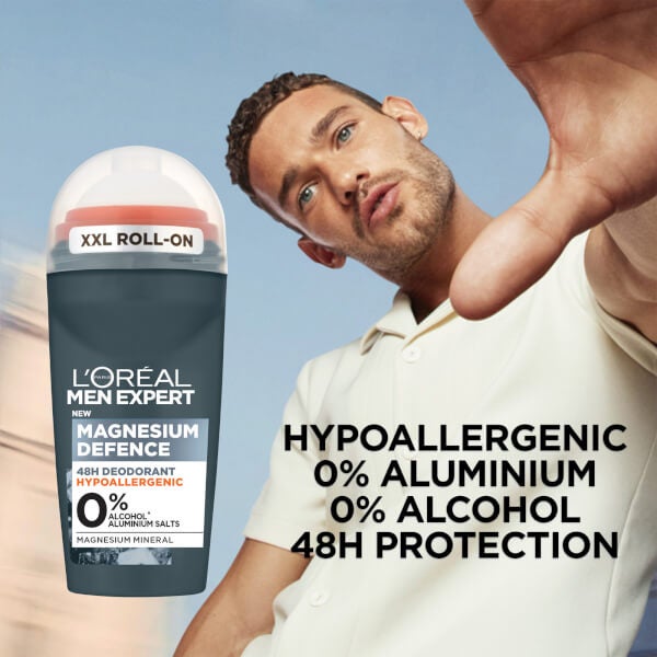Lu0027Oréal Paris Men Expert L'Oréal Paris Men Expert Magnesium Defence Hypoallergenic 48 Hour Roll-On Deodorant 50ml Offerta Anniversario