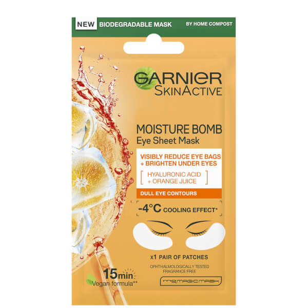 Garnier Garnier Hyaluronic Acid and Orange Juice Hydrating Brightening Eye Sheet Mask 6g Italy