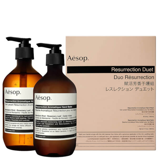 Aesop Aesop Resurrection Hand Cleanser and Balm Duet Spedizione Gratuita
