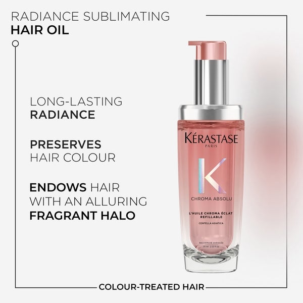 Kerastase Kérastase Chroma Absolu Refillable Hair Oil 75ml And 30ml Duo For Colour Treated Hair In Vendita