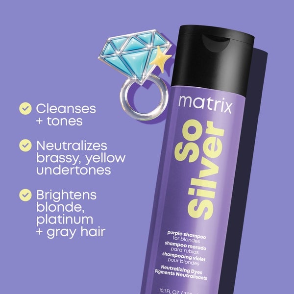Matrix Matrix So Silver Purple Shampoo Conditioner and Miracle Creator Gift Set for Blonde and Grey Hair Negozio