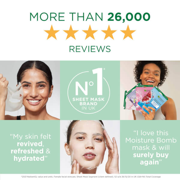 Garnier Garnier Moisture Bomb Green Tea Hydrating Face Sheet Mask for Combination Skin 32g Affare Del Giorno