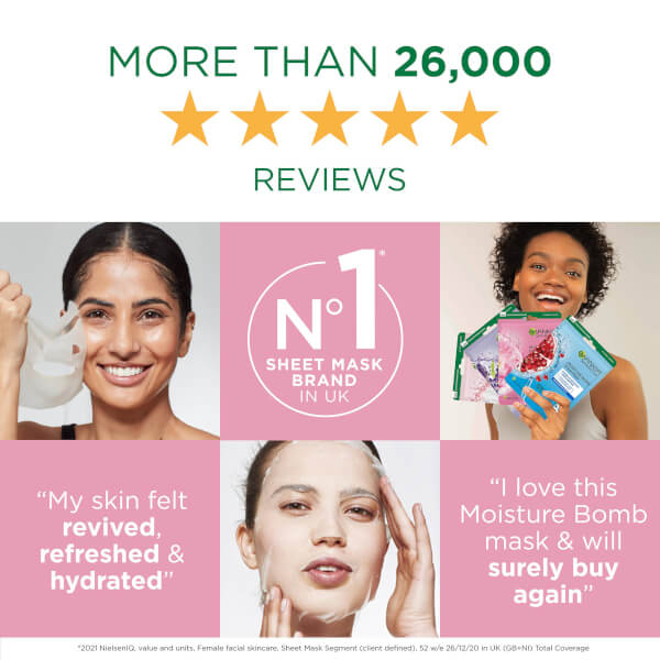 Garnier Garnier Moisture Bomb maschera viso idratante in tessuto ai fiori di ciliegio Hotsell