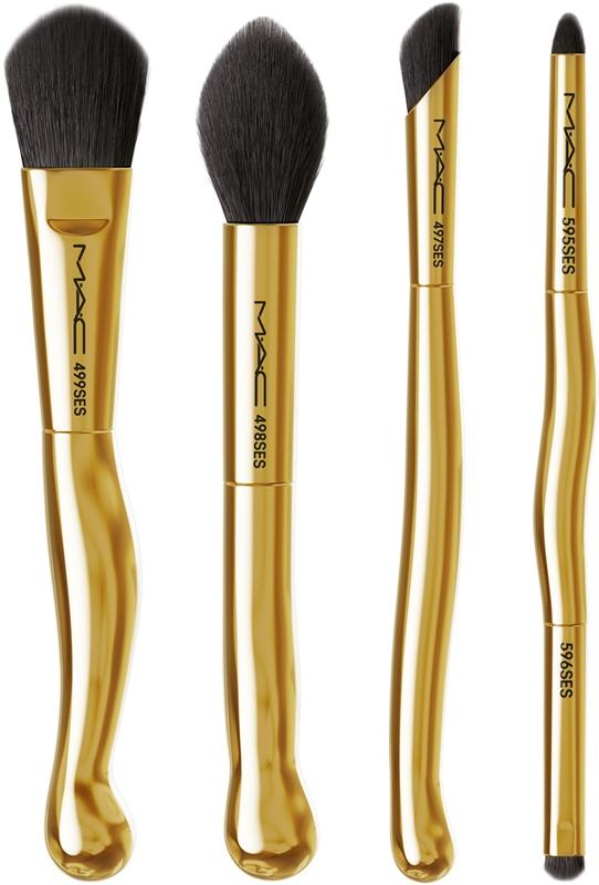 MAC Cosmetics MAC Cosmetics Holiday Golden Touch Mini Brush Kit confezione regalo con pennello Comprane uno, ottenene uno gratis