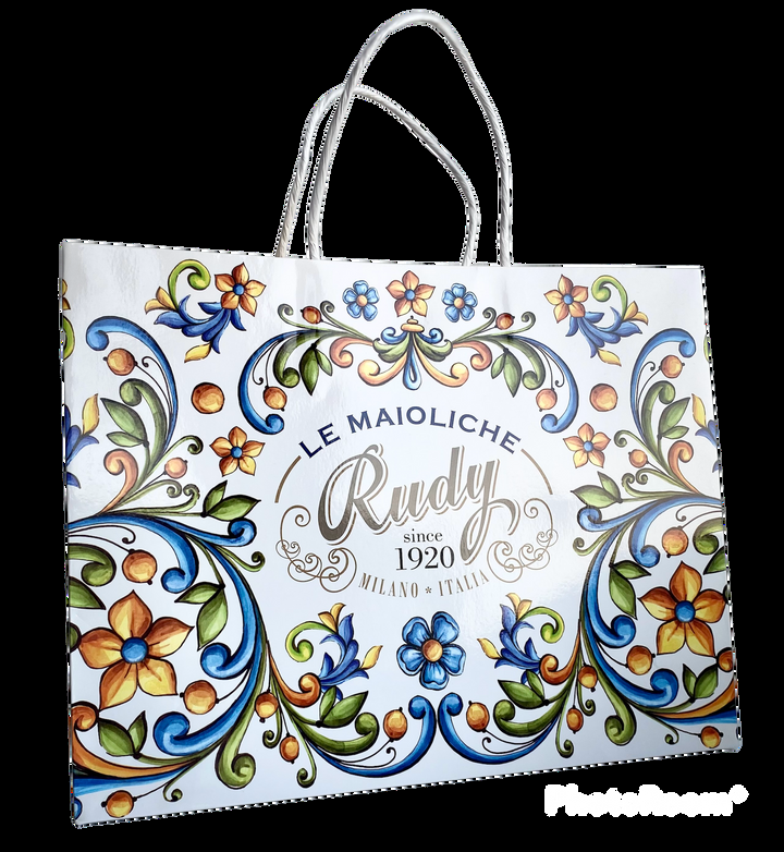 Rudy Profumi Sacchetto regalo grandeMaiolicheL 30+P 8+H 23 Offerta esclusiva