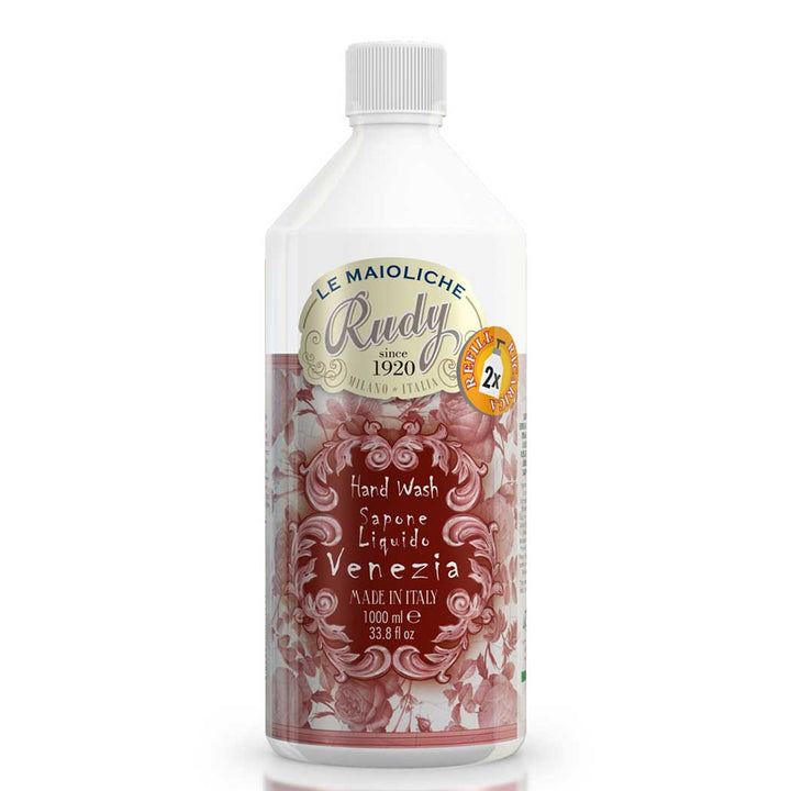 Rudy Profumi Ricarica sapone liquido mani da 1000 mLlimone dolce lampone e ambraLinea Venezia Vendita Calda