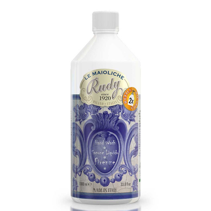 Rudy Profumi Ricarica sapone liquido mani da 1000 mLfiori bianchi e legni preziosiLinea Firenze Ritorno libero